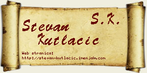 Stevan Kutlačić vizit kartica